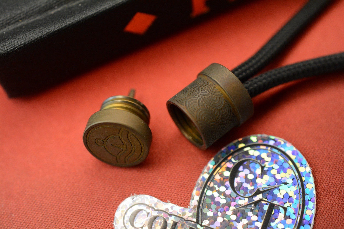 RARE Urban EDC Supply x Collins Trace - Seigahai Bead Bronzed Ti Engraved