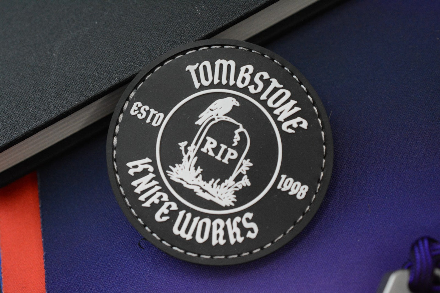 RARE TMT Designs Ti Pry Bar Key w/ Rocked Bead & TKW Patch Re NGMCo Microtech