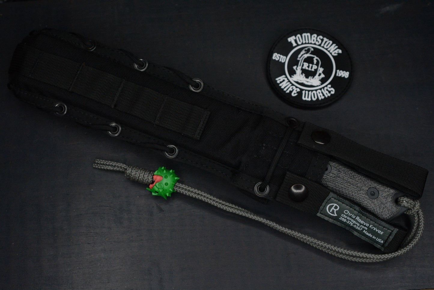 NEW Chris Reeve Green Beret MAGNACUT Black PVD w/ Rare Tombstone Ti Bead