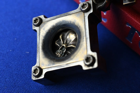 RARE++ Steel Flame Royal Bronze Warrior KillBox Pendant - Silver & Bronze