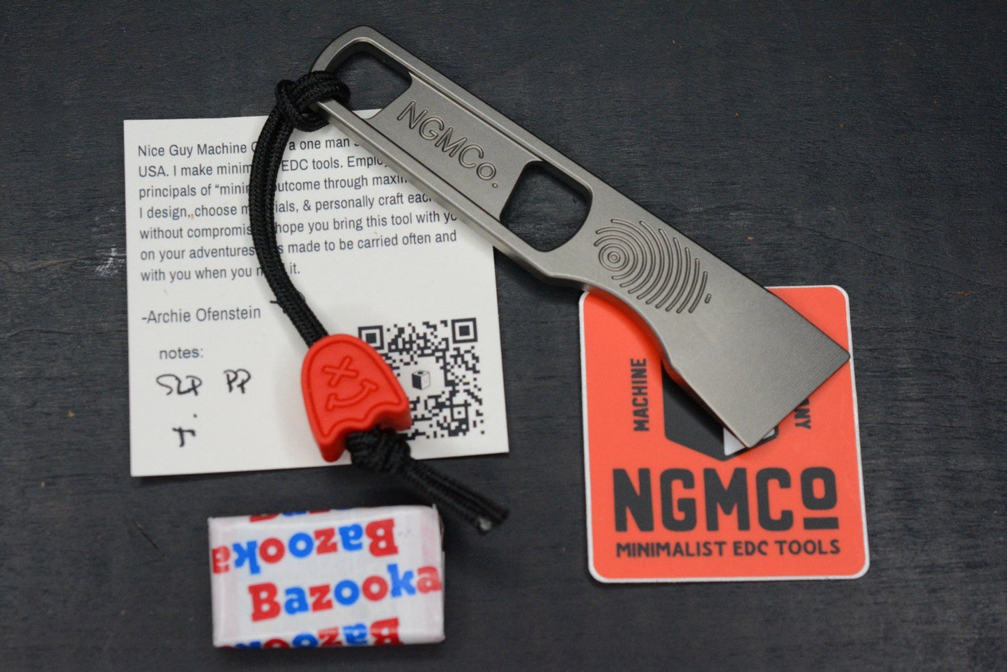 NEW Nice Guy Machine Co Sheva Sleeper - Pouch Princess Ti Pry w/ Wkrmn Bead