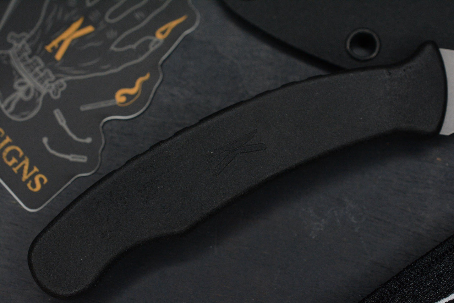 NEW Kopis Designs x Ed Calderon L-Via Field Knife Matte 154CM w/ Trainer & Patch