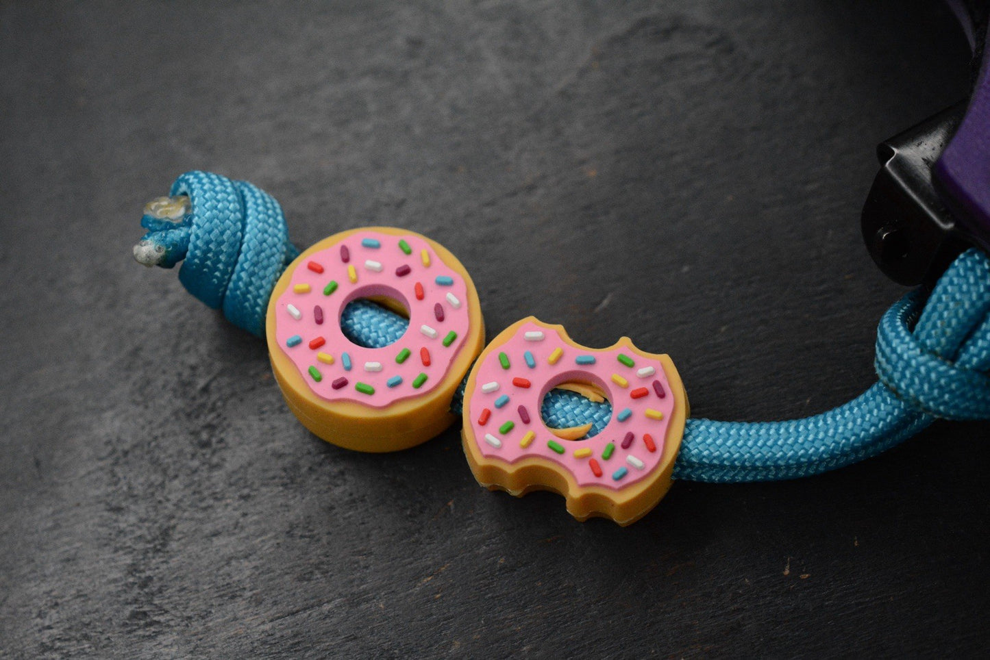 NEW Half Face Blades Dessert Warrior G-10 Trident Fixed Blade w/ Donut Bead Set