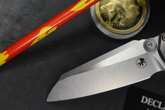 RARE Microtech MSI MINI - Marfione Selects / Smooth Titanium w/ John Wick Pack