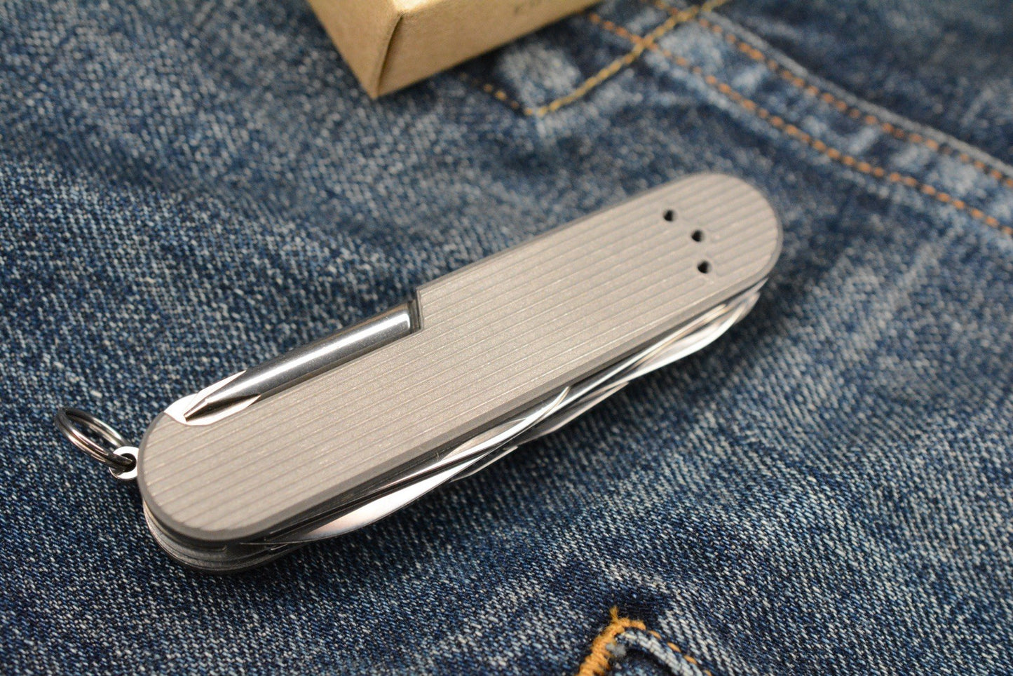 RARE Daily Customs x Victorinox Super Tinker Pinstripe Ti w/ Zitanium Inlay