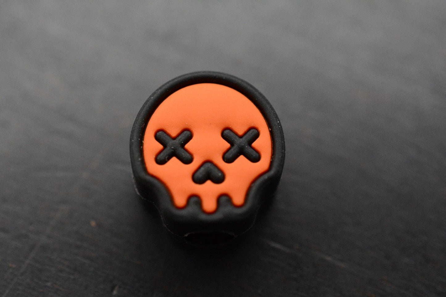 NEW Wkrmn Design - Skull PVC Bead - Black/ Orange -