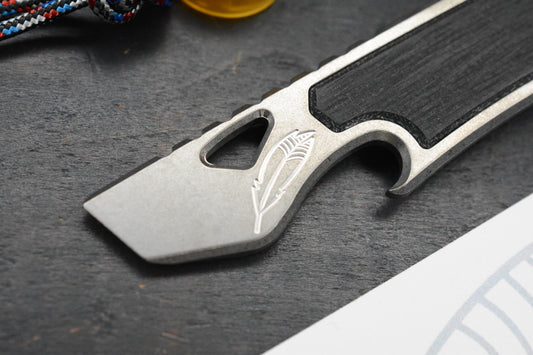 NEW Lynch NW Open Door Policy Pry - SW Ti / Black Micarta Inlays w/ Ultem Bead