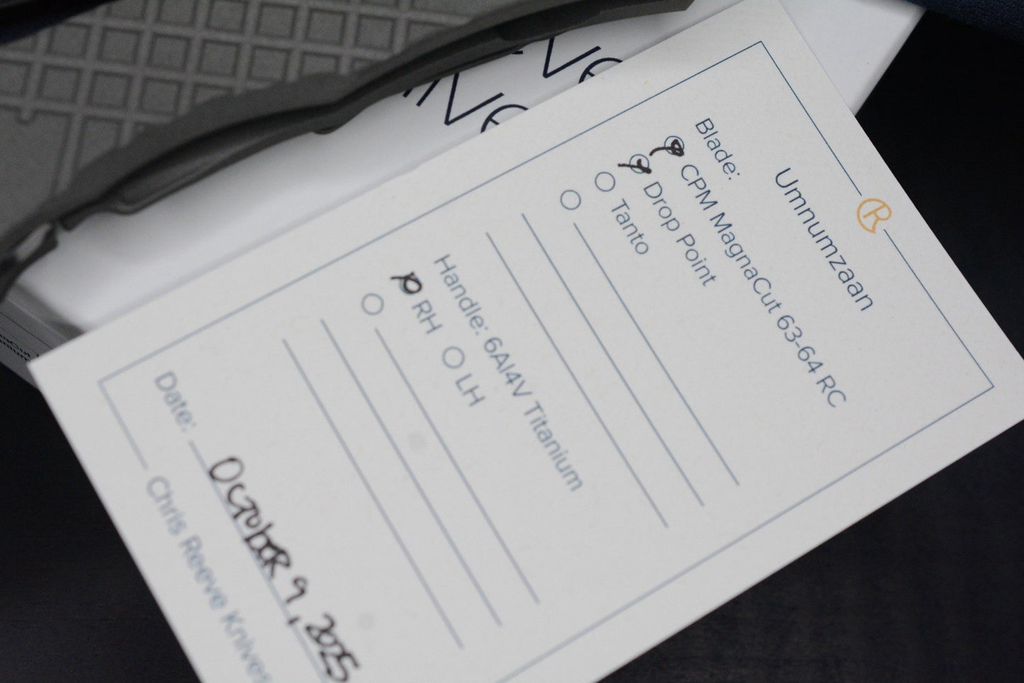 NEW Chris Reeve Umnumzaan Drop Point Magnacut Ti Hdle w/ Robertson Gator Sheath