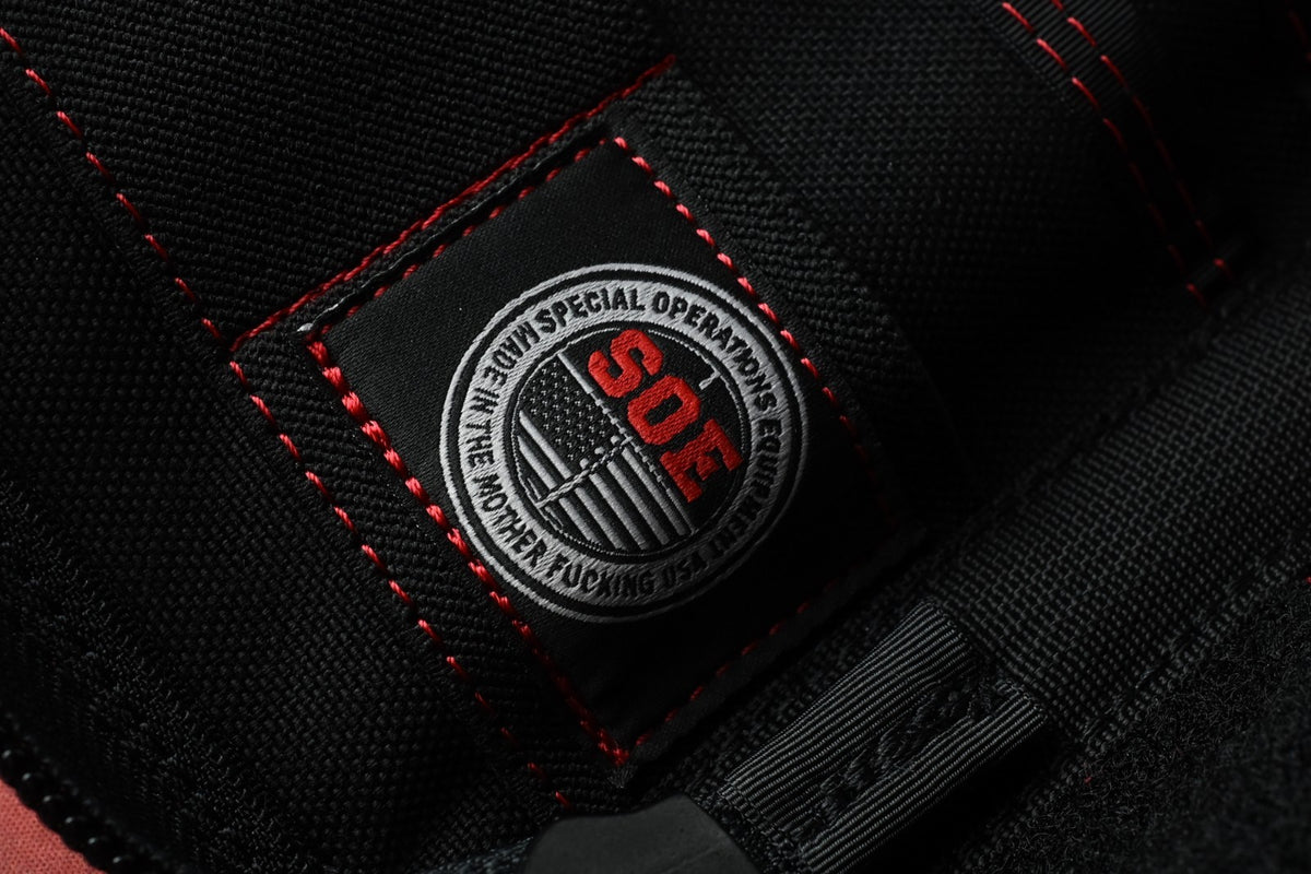RARE BLACKSIDE Customs SOE Organizer Pouch - Black / Red 7” w/ Poison Bead
