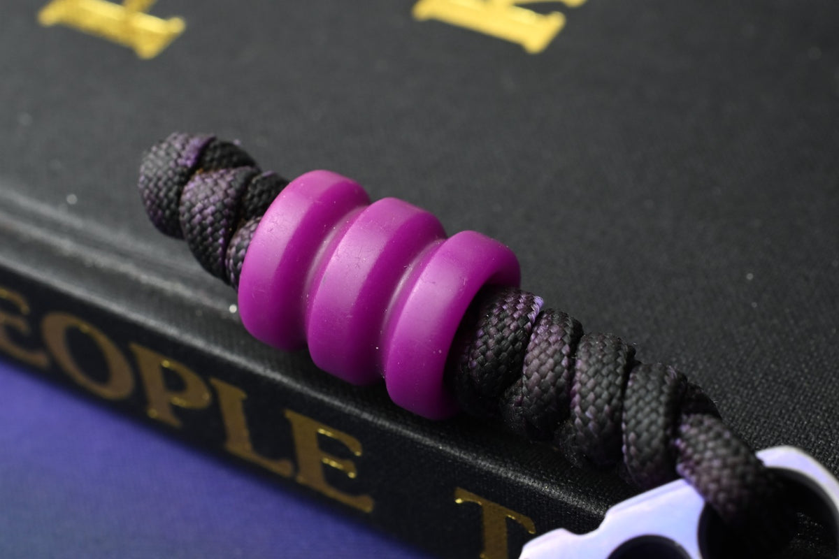CUSTOM Koch Tools Cap Lifter - Purple Titanium Engraved w/ Scoopy Loops Bead