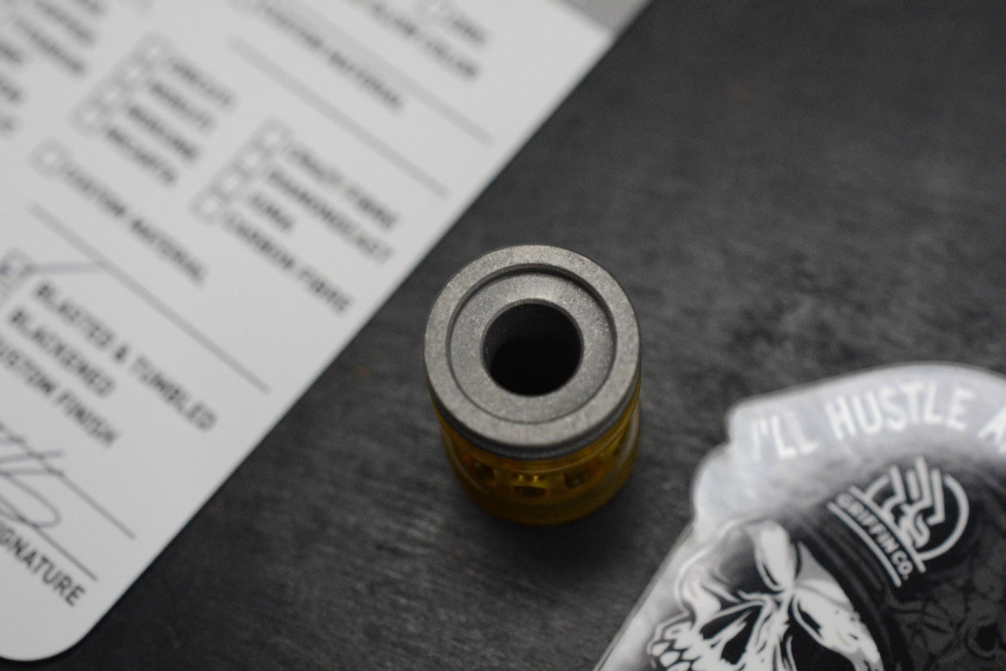 NEW Griffin Combat Moab V2 Ultem / Blasted & Tumbled Ti Bead Re Playge Microtech