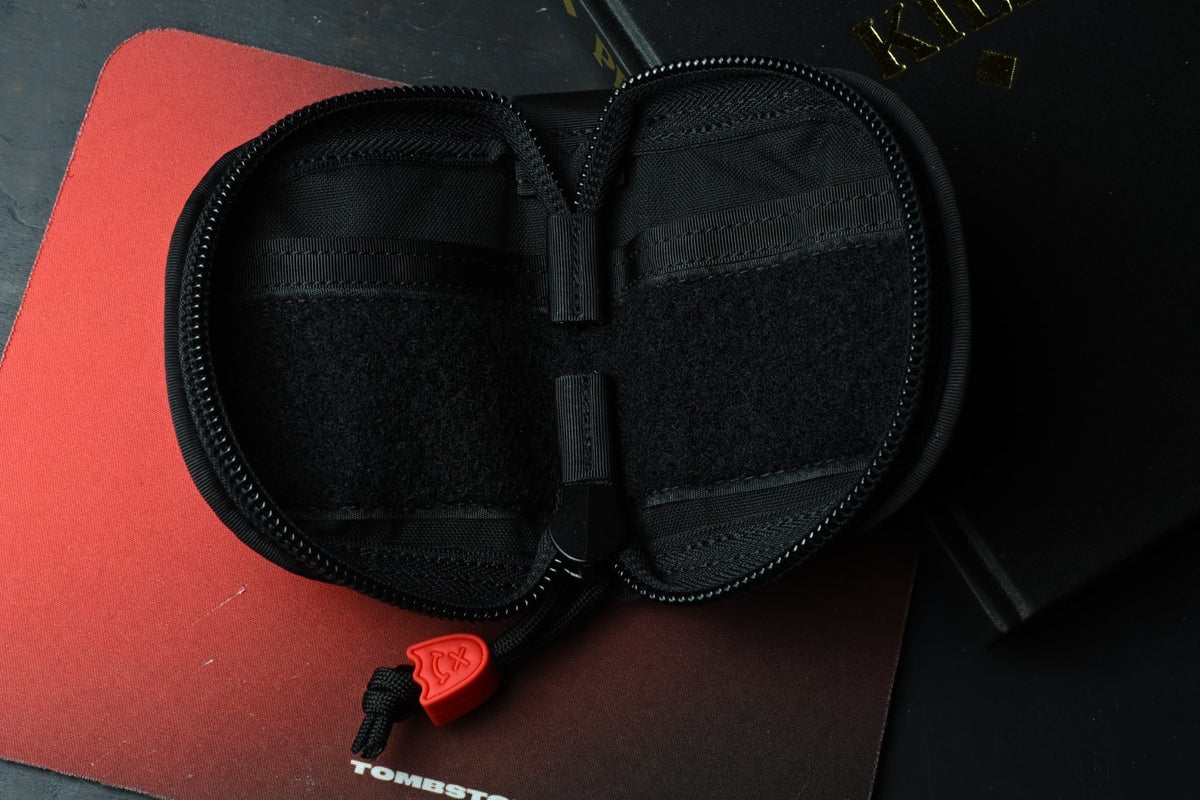 RARE SOE Organizer Pouch - Black / Red 5” w/ Wkrmn Bead