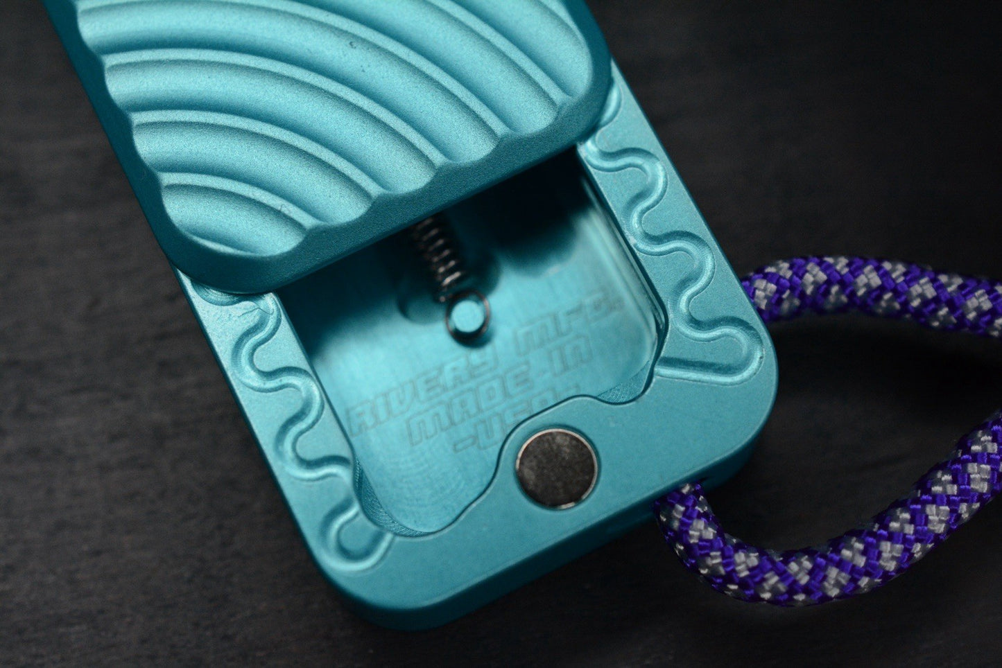 NEW RIVERY MFG x Cad Lab Zero Knife Teal Finish OG w/ Custom Bead