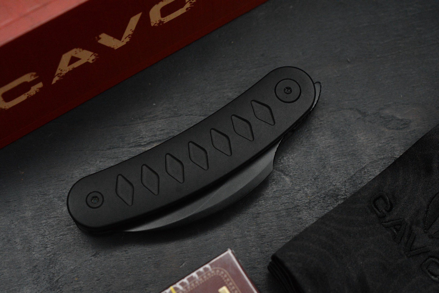 NEW Sneak Reaper Ed’s Manifesto x Cavol - Kage Flipper M390 w/ Black Ti Handle