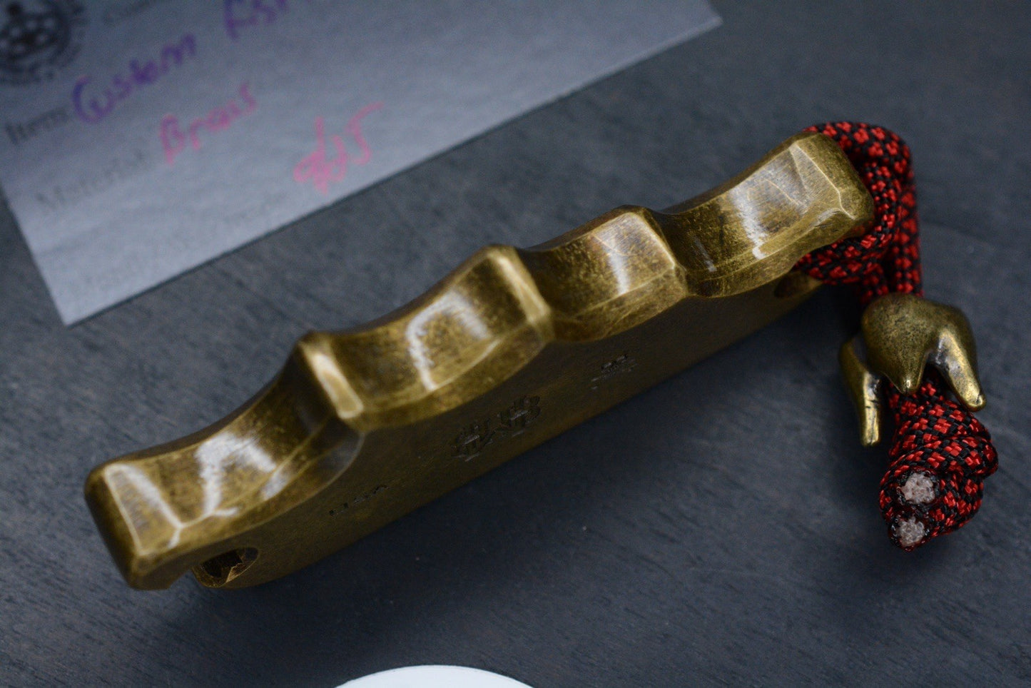 RARE Wild Bill Fist Filler Brass Bottle Opener w/ Custom Molar Re JRW Microtech
