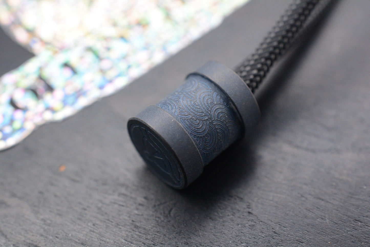 RARE Colins Trace x Urban EDC Seigahai Chaos Matte Blue Ti BeadRe Playge
