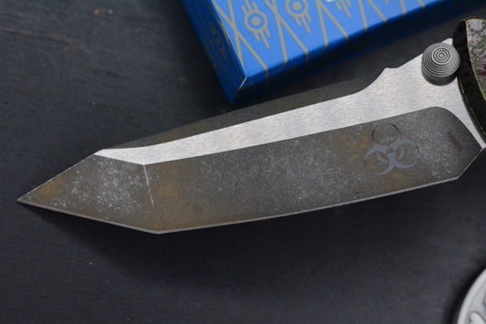 NEW Microtech SOCOM Elite T/E Outbreak w/ Fallout Patch Pack & Biohazard Bead