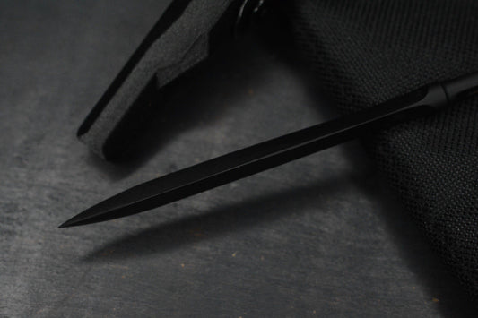 NEW Bastanelli Creations Ventilation Black PVD DC53 Spike w/ Micarta Bead