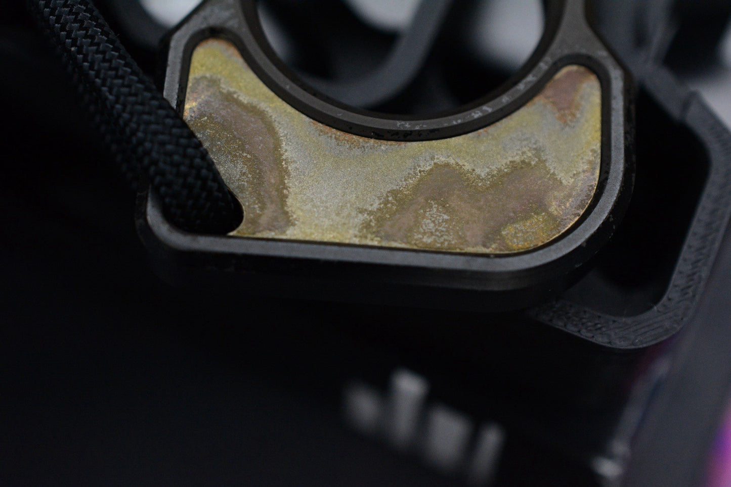 SEMI CUSTOM Wyste Cogent Zero Air Ti/ Mokume Inlay 1 Of 1 w/ COA & Poison Bead