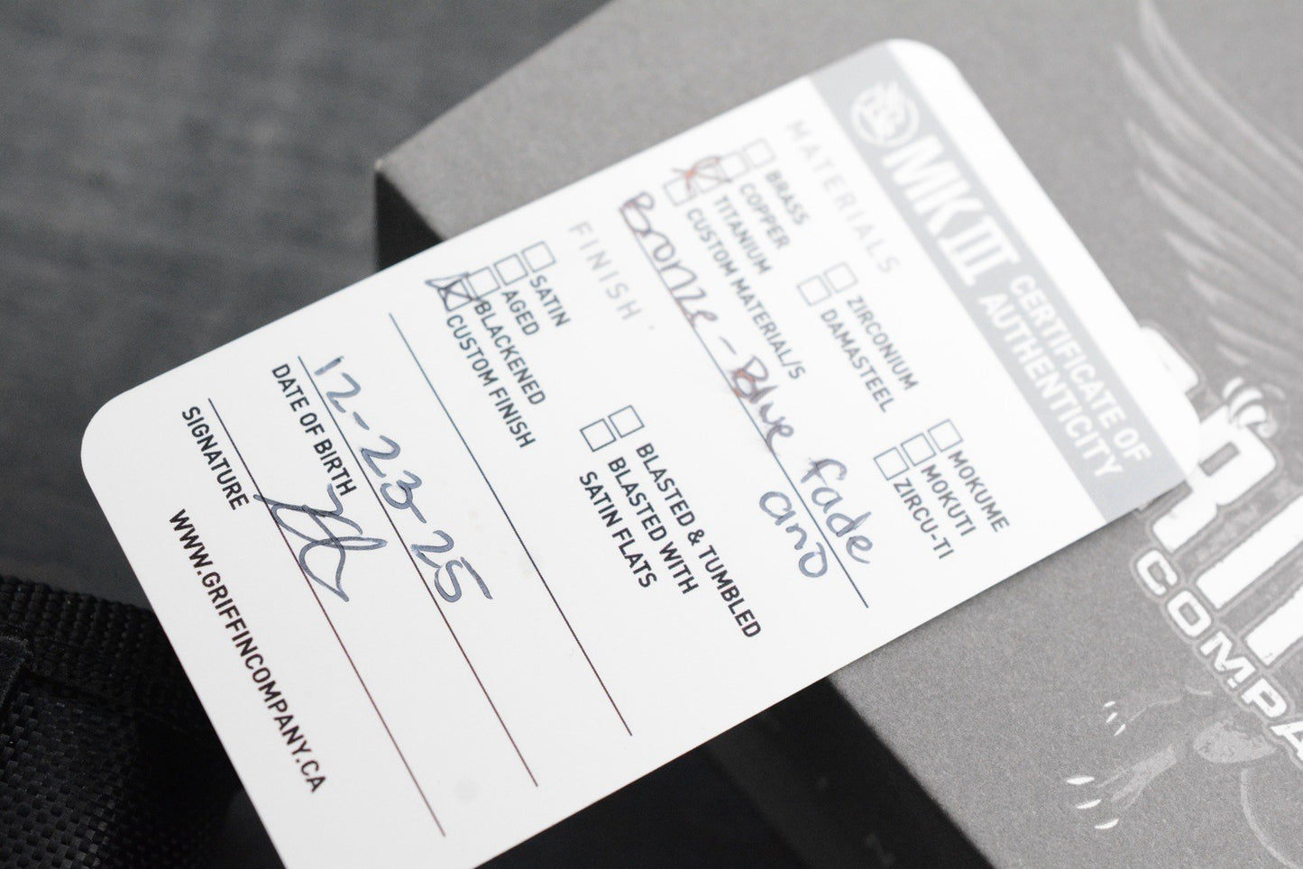 NEW Griffin Combat MKII Bit Driver - Bronze Blue Fade Ano Titanium Custom Finish