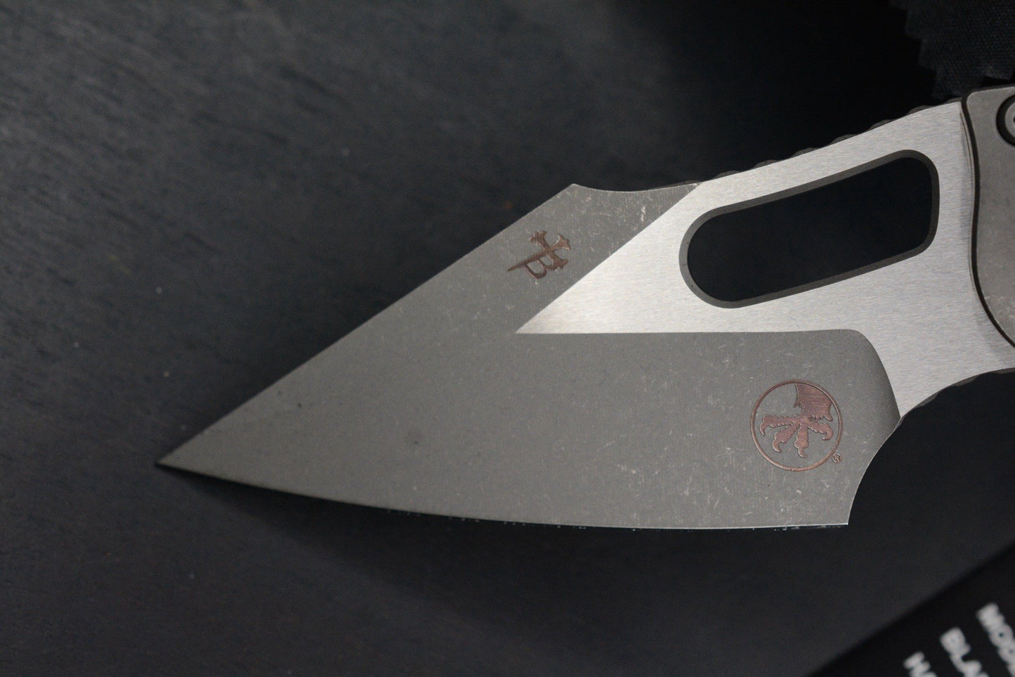 NEW Microtech Manual Stitch Marfione Select - Full Ti/ Frag w/ CMW Bead & Patch
