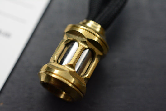 RARE Griffin Combat Modular Satin Brass/ Ti Lantern Lanyard Bead w/ COA SOLD OUT