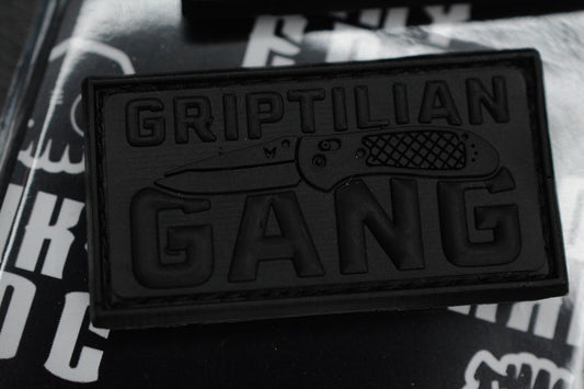 RARE INKY EDC - 2x Griptilian Gang Patch Set Black / White