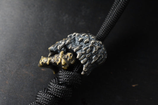 NEW Custom Knife Factory Brass 2-Piece Ghoul Bead Hi Detail