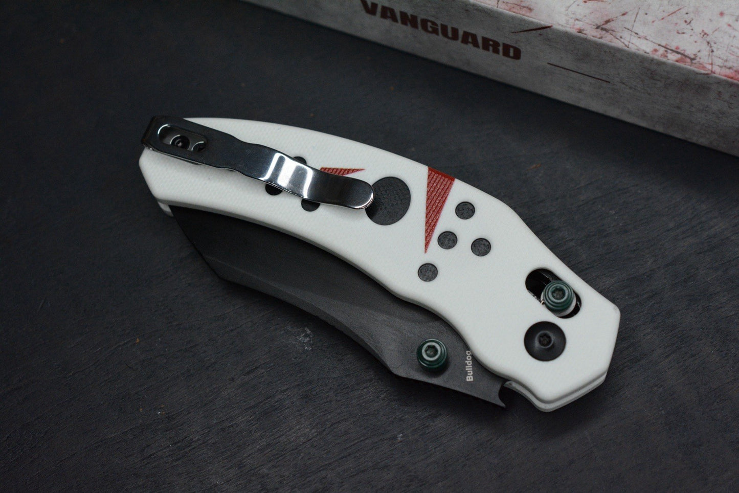 NEW Kizer Knives Bulldog “Jason” White G-10 - Halloween Special Edition EXC