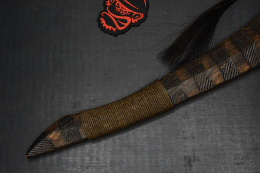NEW Monkey Edge x RMJ Gold Point Red Stick - Hard Maple Fire Branded w/ Braid