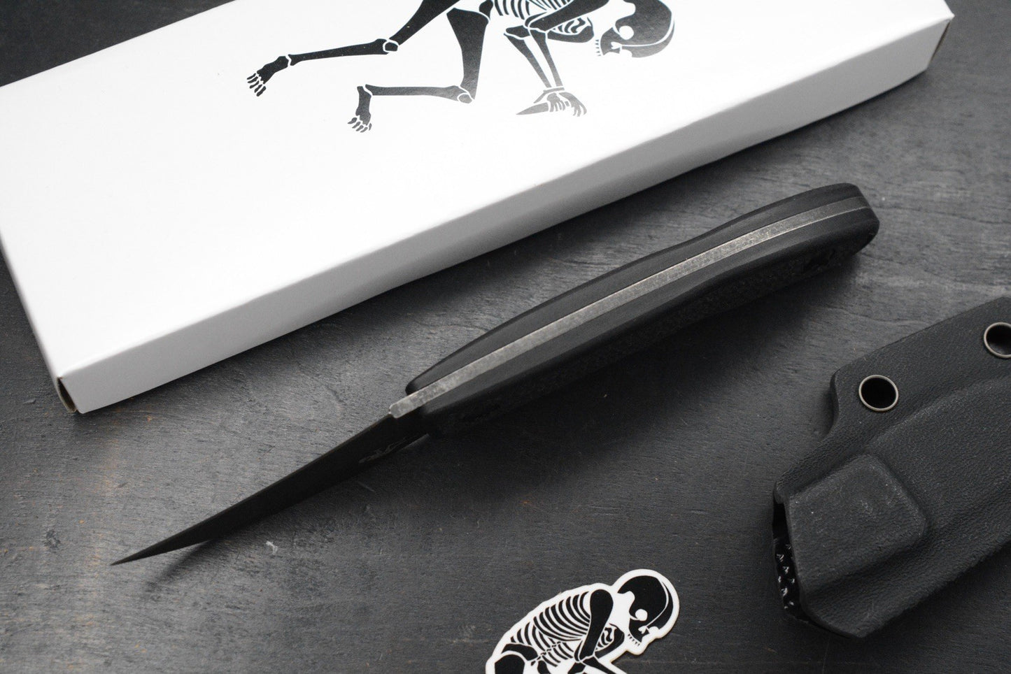 RARE Ed’s Manifesto & Kopis Designs L-Via Field Knife - Black / Acid Stonewash