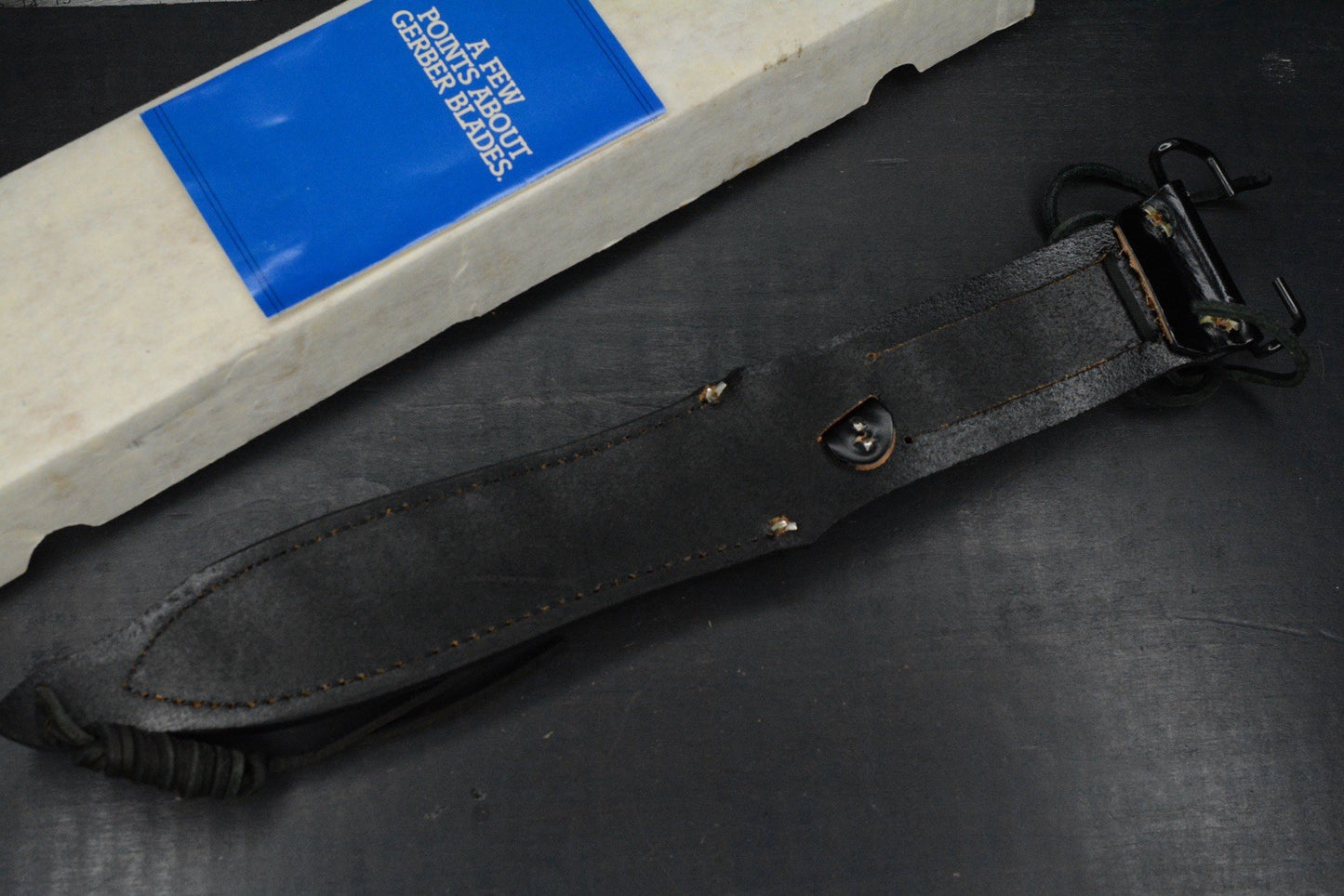 VINTAGE Paul Gerber 1979 MKII Survival Knive w/OEM Leather sheath & Box COMPLETE