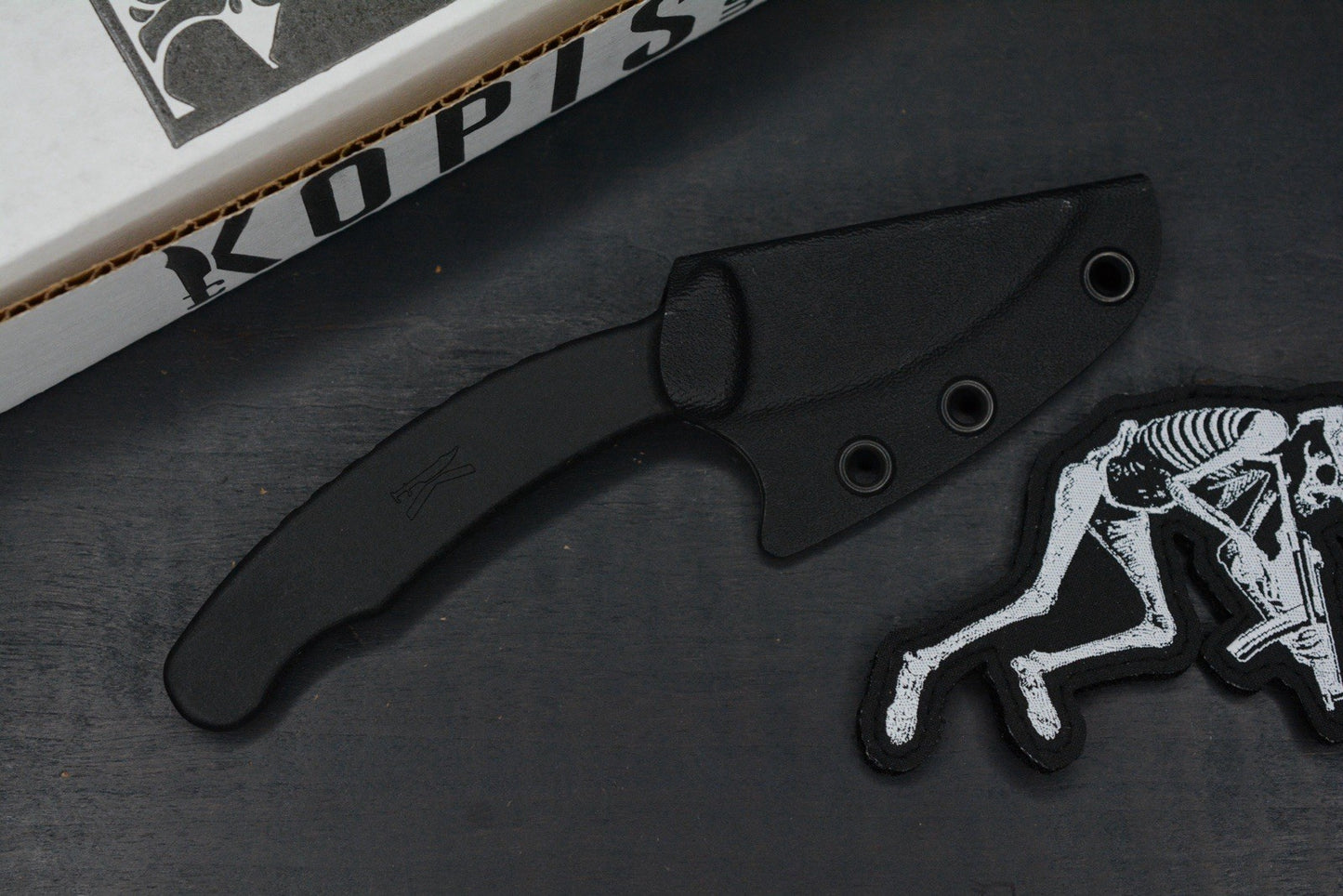 NEW Kopis Designs x Ed Calderon L-Via Field Knife Matte 154CM w/ Manifesto Patch