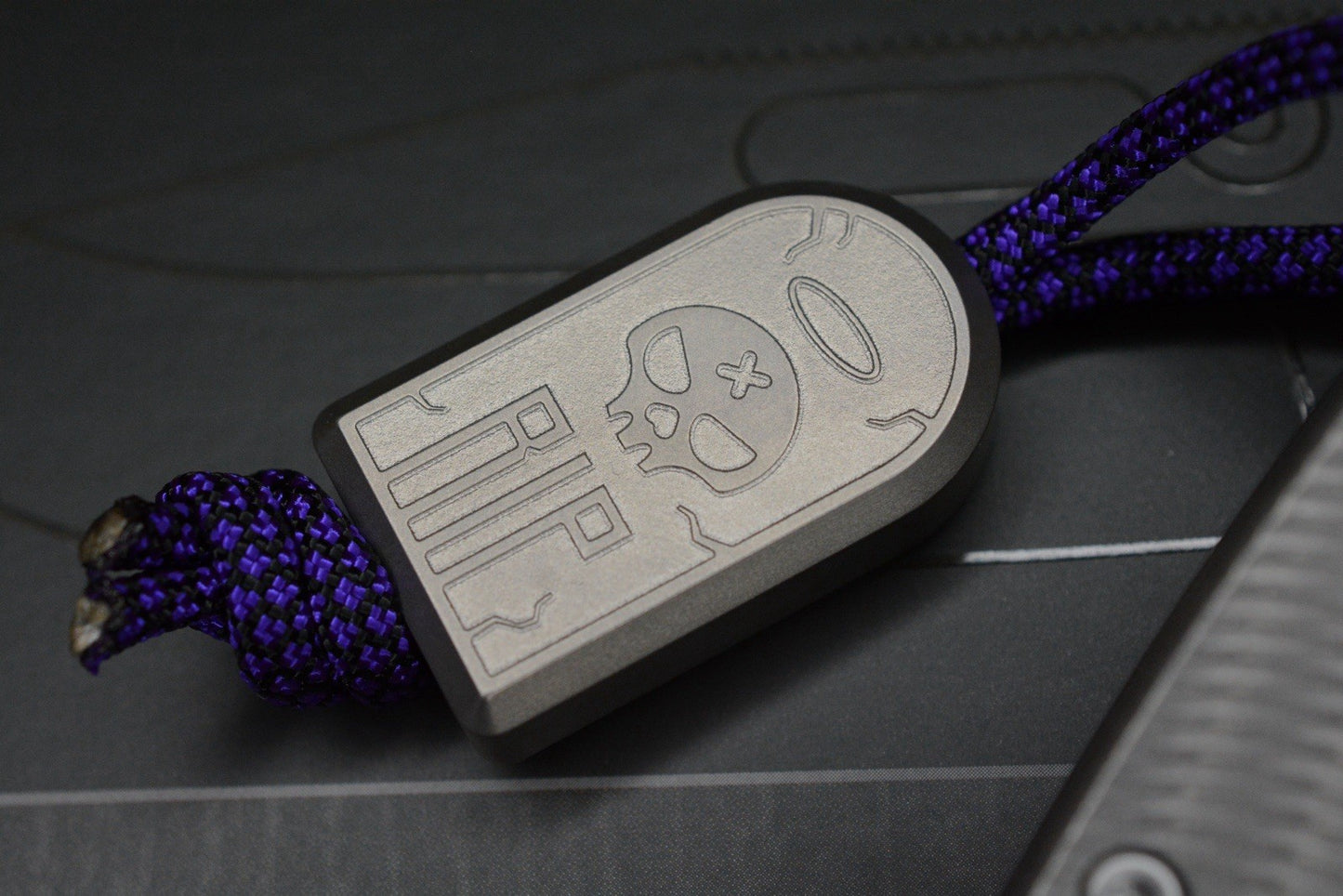 RARE Demko AD20 XL MagnaCut Drop Point / Textured Bead Blasted Ti w/ Tombstone