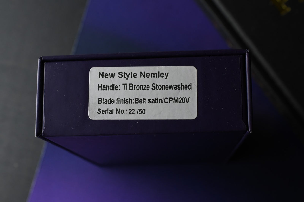 RARE Something Obscene Nemley - Titanium Bronzed SW / 20CV - SN 22 / 50