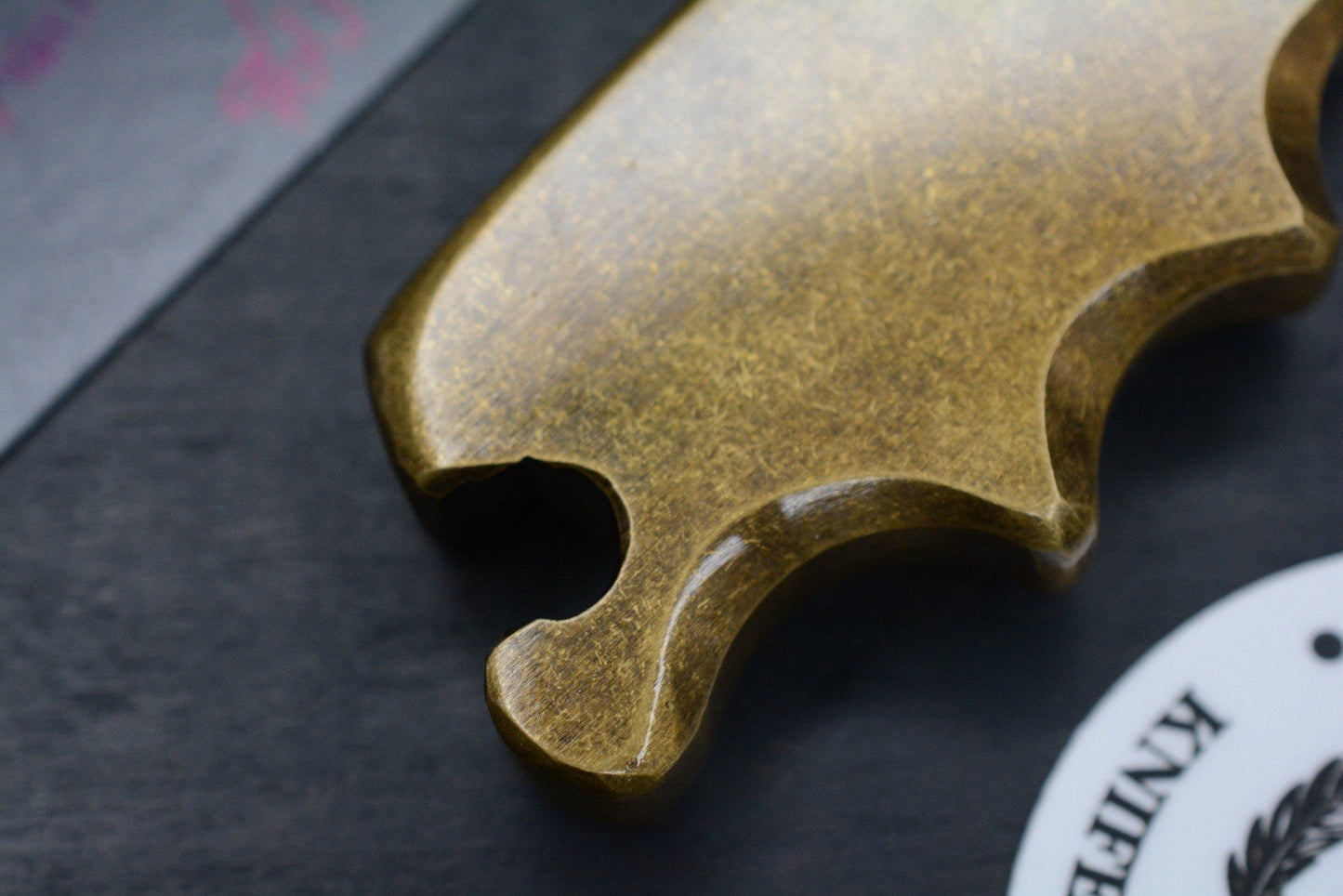 RARE Wild Bill Fist Filler Brass Bottle Opener w/ Custom Molar Re JRW Microtech
