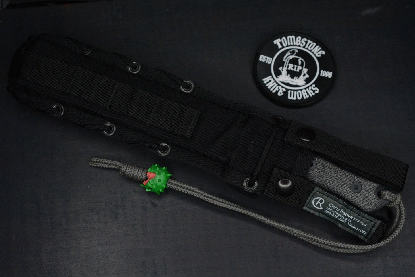 NEW Chris Reeve Green Beret MAGNACUT Black PVD w/ Rare Tombstone Ti Bead