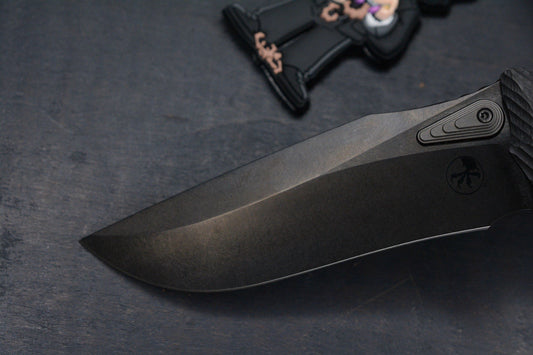 NEW Microtech Amphibian Ram Lok CF DLC Sig Series w/ Playge Bead & Wick Pack