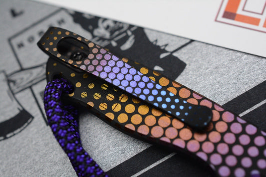 NEW Lynch NW Thirsty V2 Black Fade Hyper Dot Pry Bar w/ Jimped Ano Bead