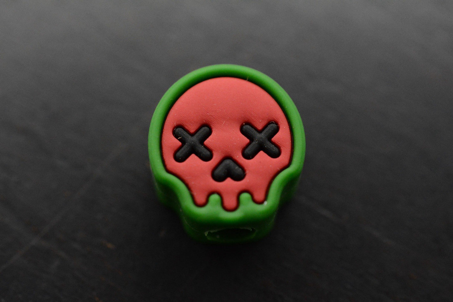 NEW Wkrmn Design - Skull PVC Bead - Watermelon