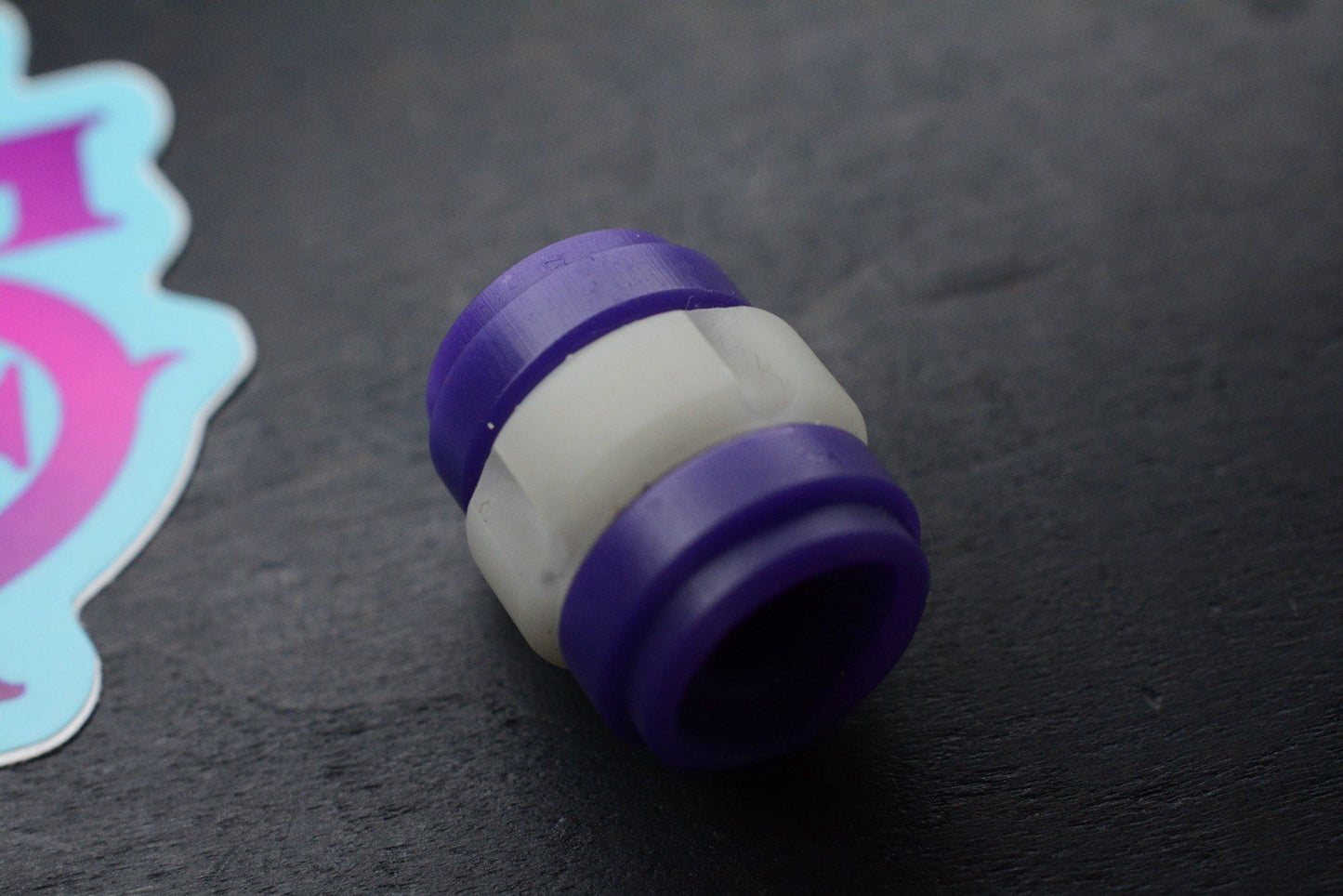 RARE 4t5 Design Purple Glow Ring Poly Bead GITD Re Playge Microtech