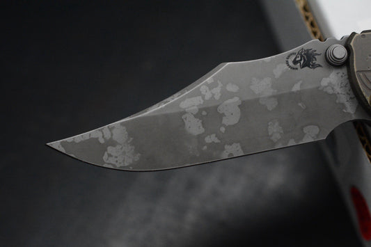 RARE Hinderer Custom XM-18 Non Flipper 3.5” Full Ti Warthog Bowie Magnacut