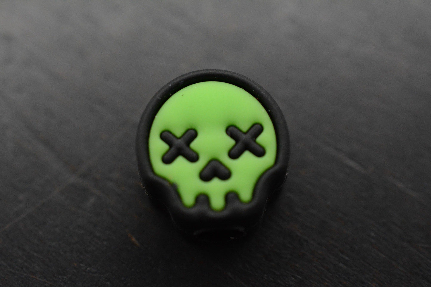 NEW Wkrmn Design - Skull PVC Bead - Black/ Green
