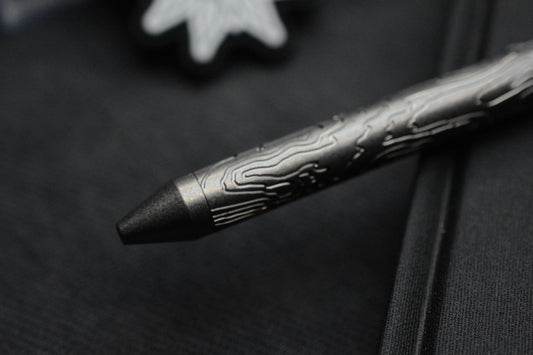 NEW Triple Aught Design x Fellhoelter TiBolt Pen - Mean Skull w/ TAD Patch