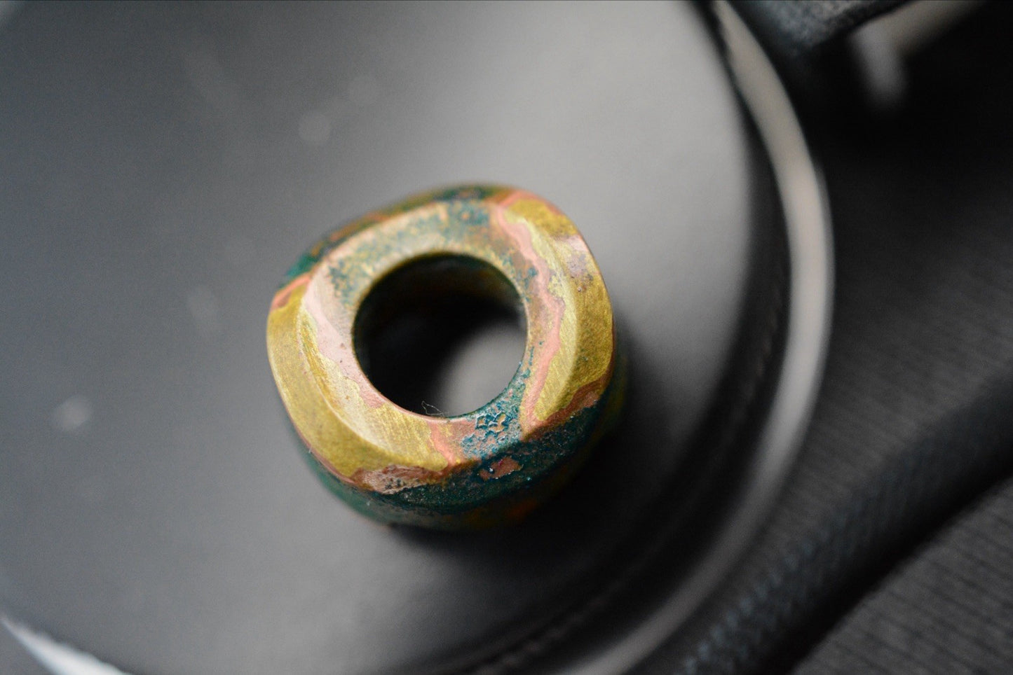 RARE WYSTE DESIGNS Crown - Blue Shipwreck Bronze Bead