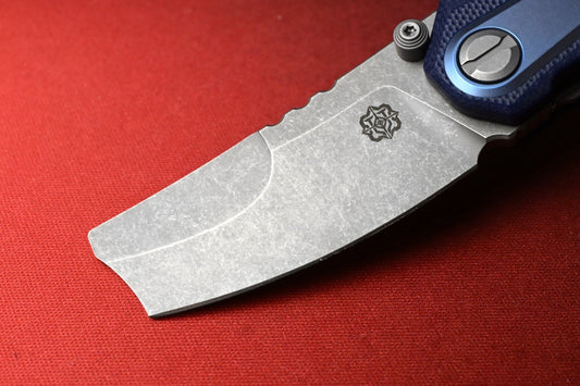 NEW Thermal Tactical Ambient - Navy Blue G10 / Stonewashed M390 w/ Radiator Bead
