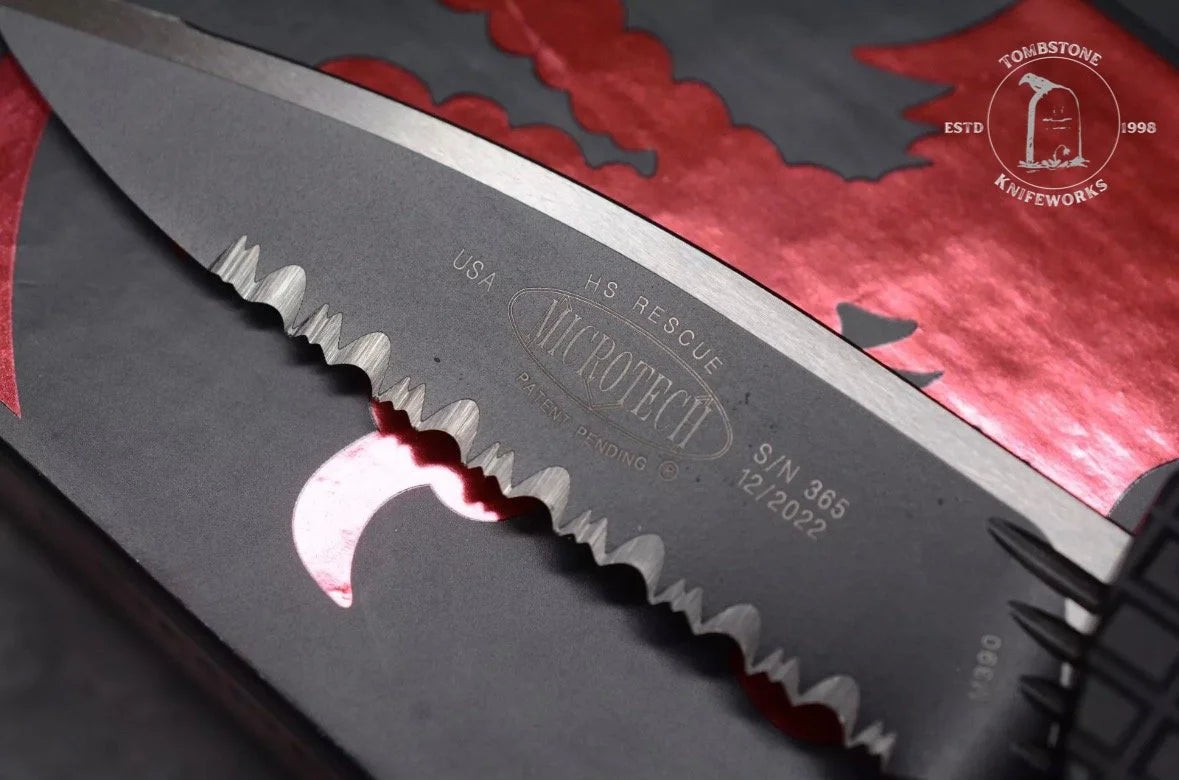 Microtech Combat Troodon - Frag HS Rescue Tactical Full Serrated