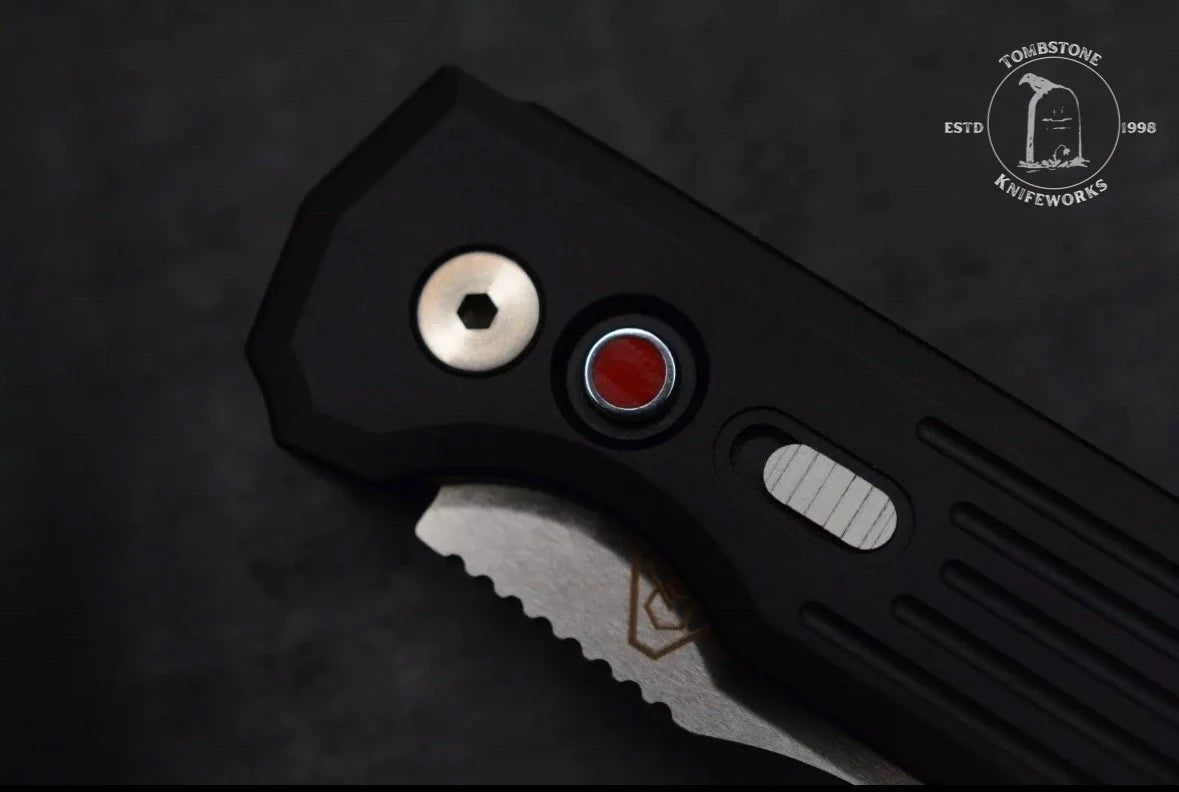 Pro-Tech Knives: PDW Invictus Auto - Stonewashed/Black