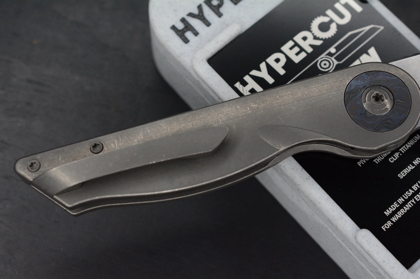 RARE Hypercut Cretin SN 001 Black Timascus / Ti / Hand Ground S45VN Blade w/ COA