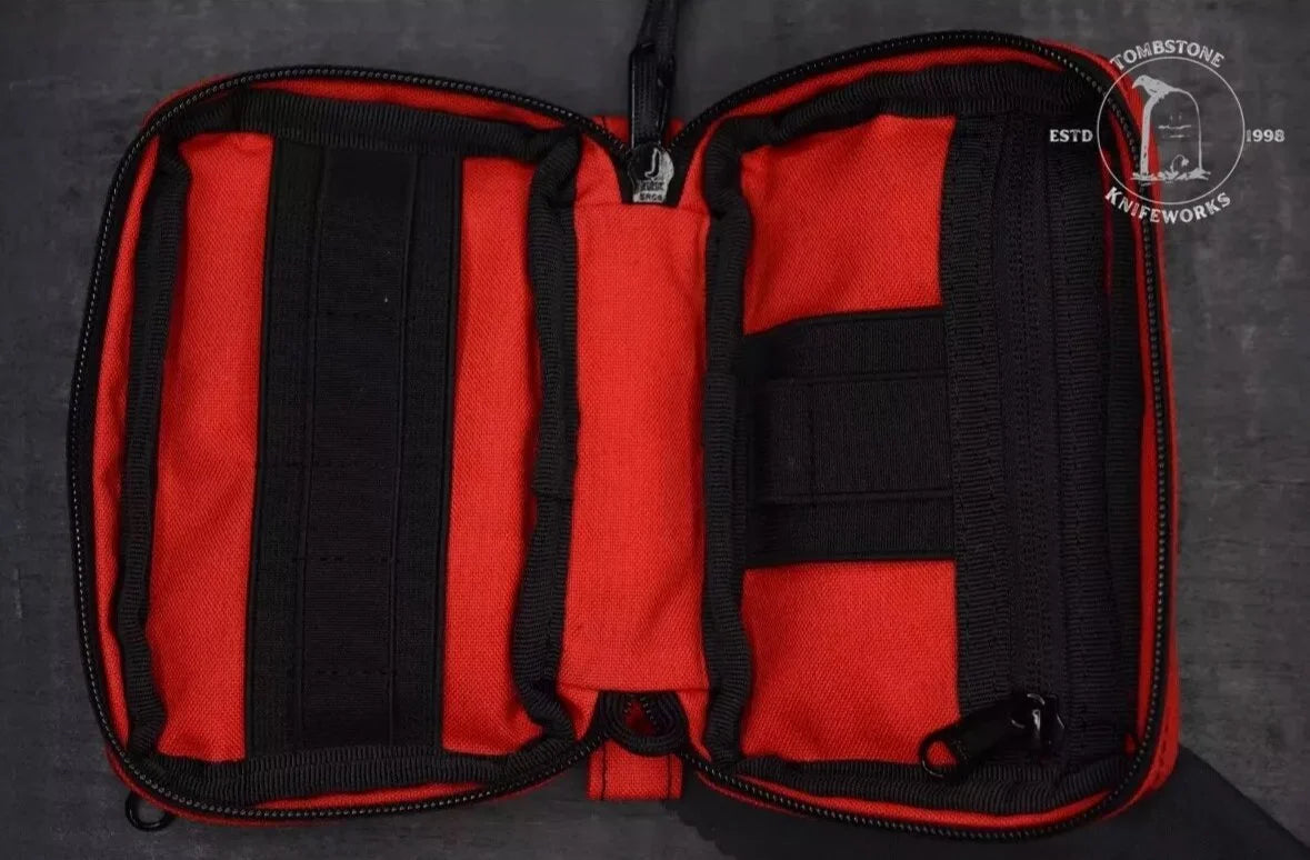 Notorious EDC “All Good” Pouch Red w/ Red Beer Bomb & B/O Notorious EDC Patches